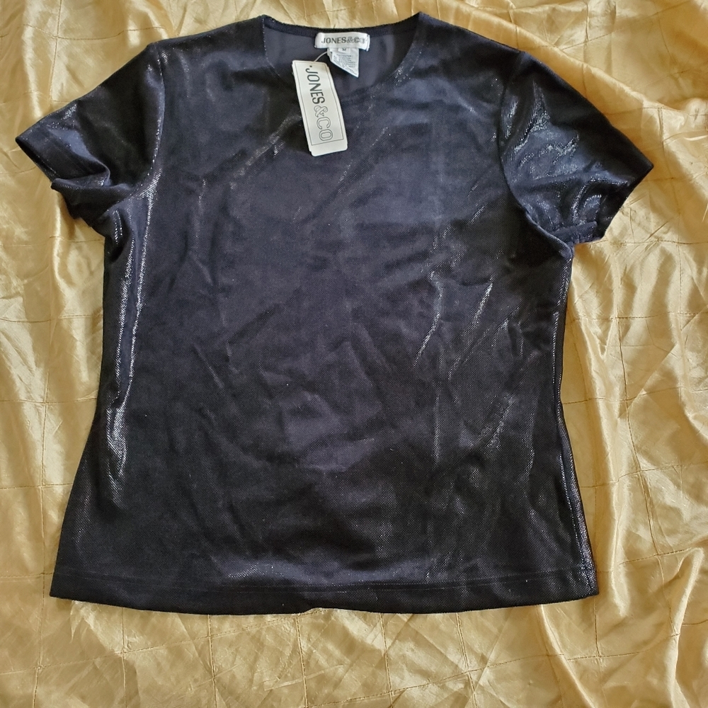 Jones & Co 'Dinner at Eight' Dressy Top in Lapis